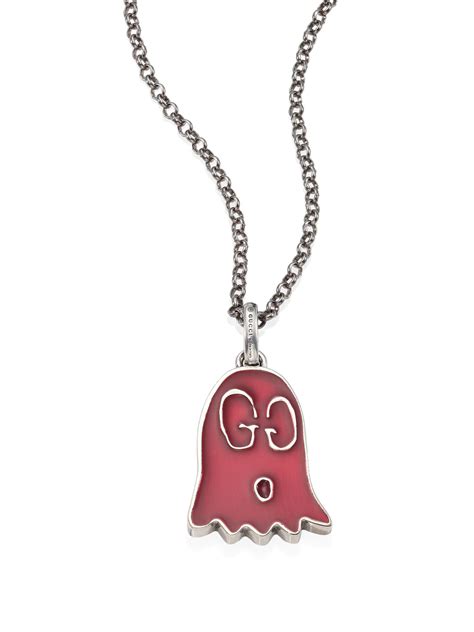 gucci ghost pink|Gucci Ghost Pendant Necklace .